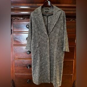 Topshop  Charcoal Tweed Trench Coat